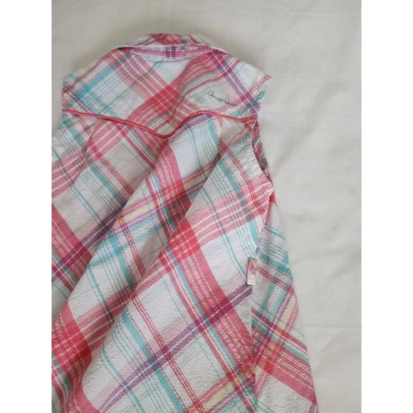 Arnold Palmer Little Girls Pink/Multicolor Plaid Sleeveless Dress Size 60-120 cm - Picture 7 of 10